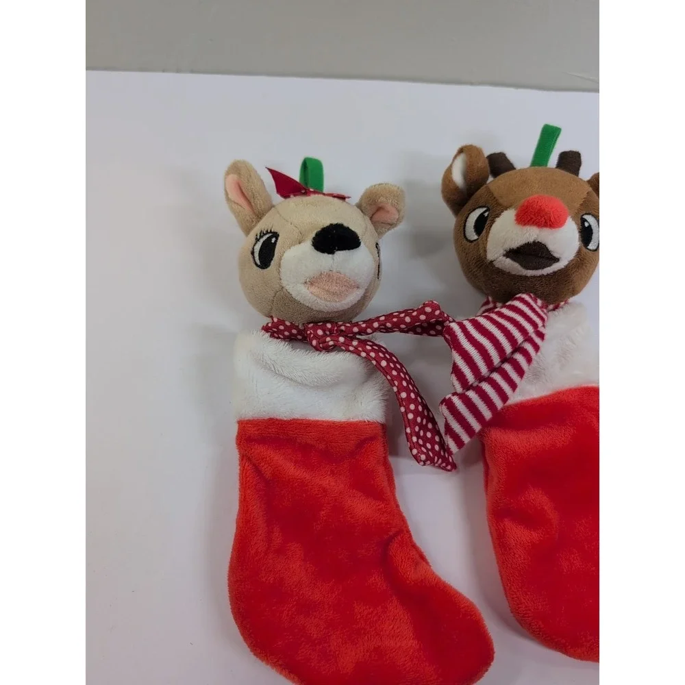 Mini Rudolph the Red Nosed Reindeer Christmas Stocking plush and Friend‎ NWT 9